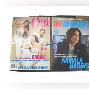 Two LGBT Magazines Out & The Advocate (July/August 2023 Issues - Like New) 🌈